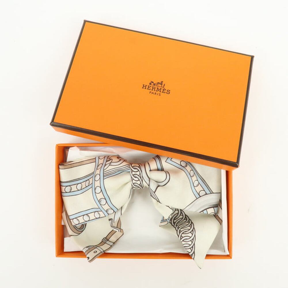 7408 - Hermes Silk Grenelle PM Grand Tralala Hair Barrette Clip